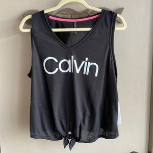 (NWT) Calvin Klein Performance top  black Large sleeveless WICK